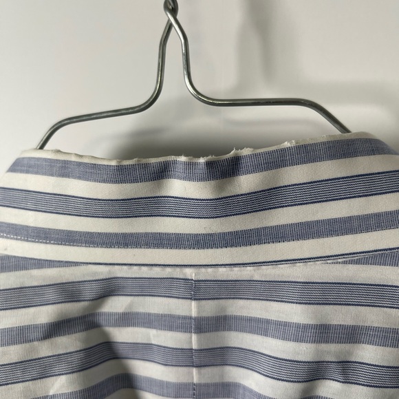 Burberrys of London Mens Medium Blue/White Striped Button Down Shirt - Picture 8 of 10